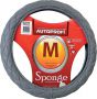 Оплетка на руль Autoprofi SP-9010 M Grey M 37—38 см искусственная кожа серый